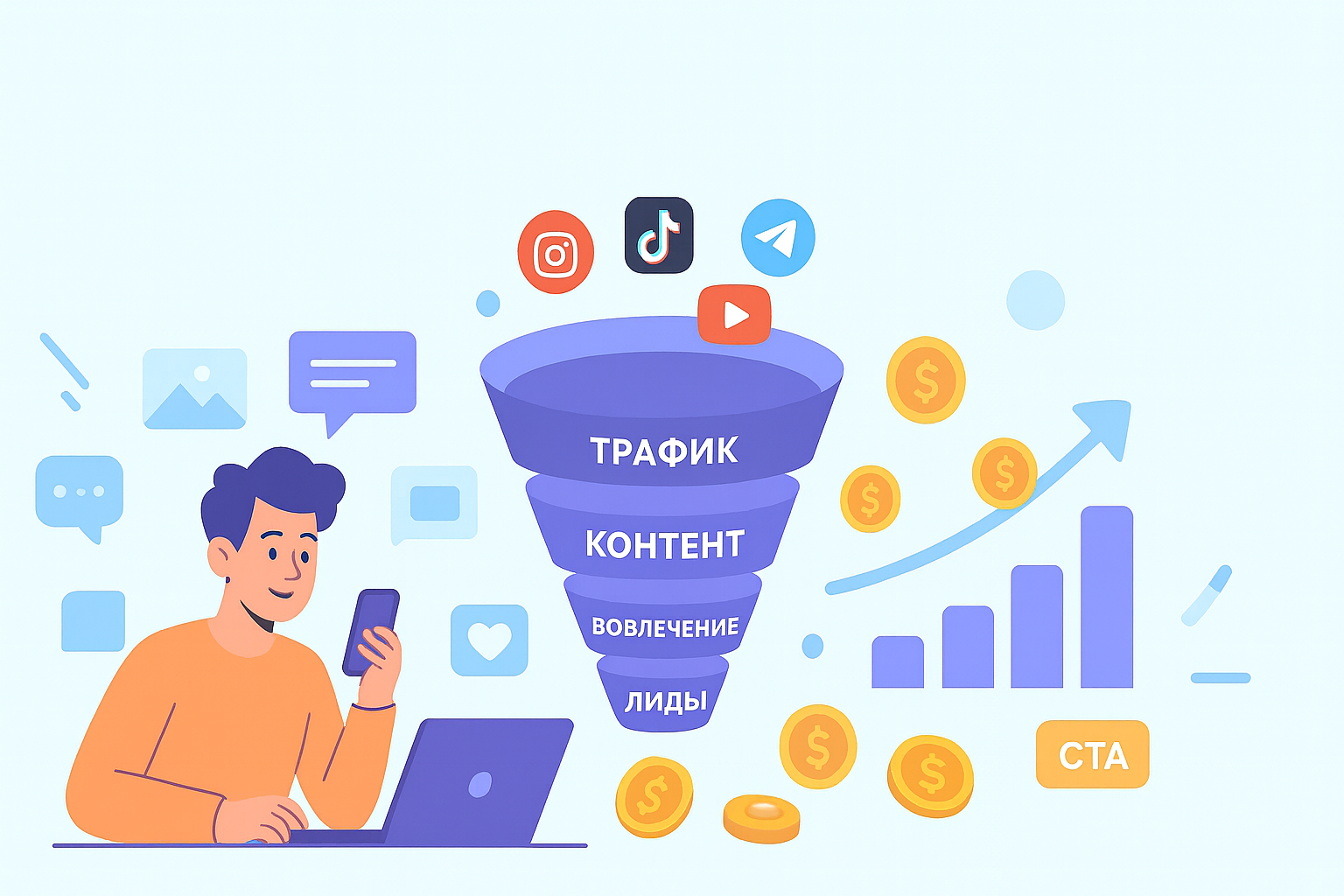 Как блогеру создать воронку продаж и заработать больше на аудитории